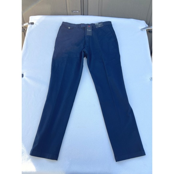 Ted Baker London Men Navy Blue Straight Fit Chinos Trousers Pants 34W 32L